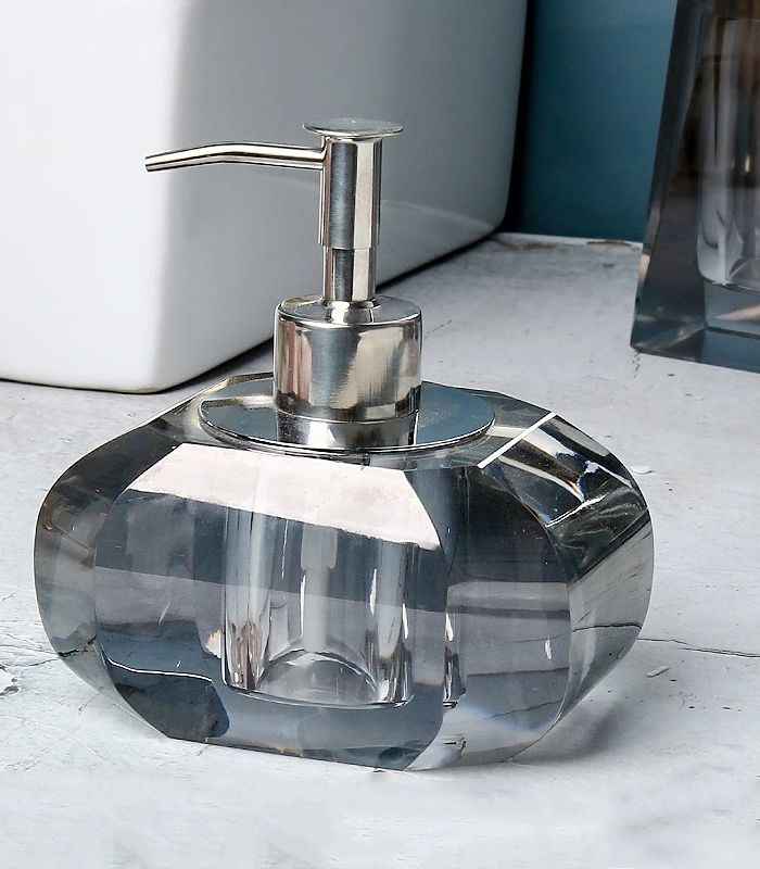 Bathroom Accessories Crystal Glass Grey