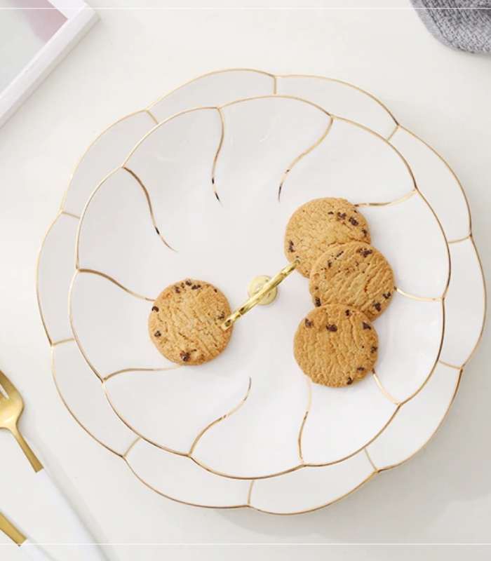 Cake Stand Fruit Plates Snack Dishes Cake Plate Porcelain