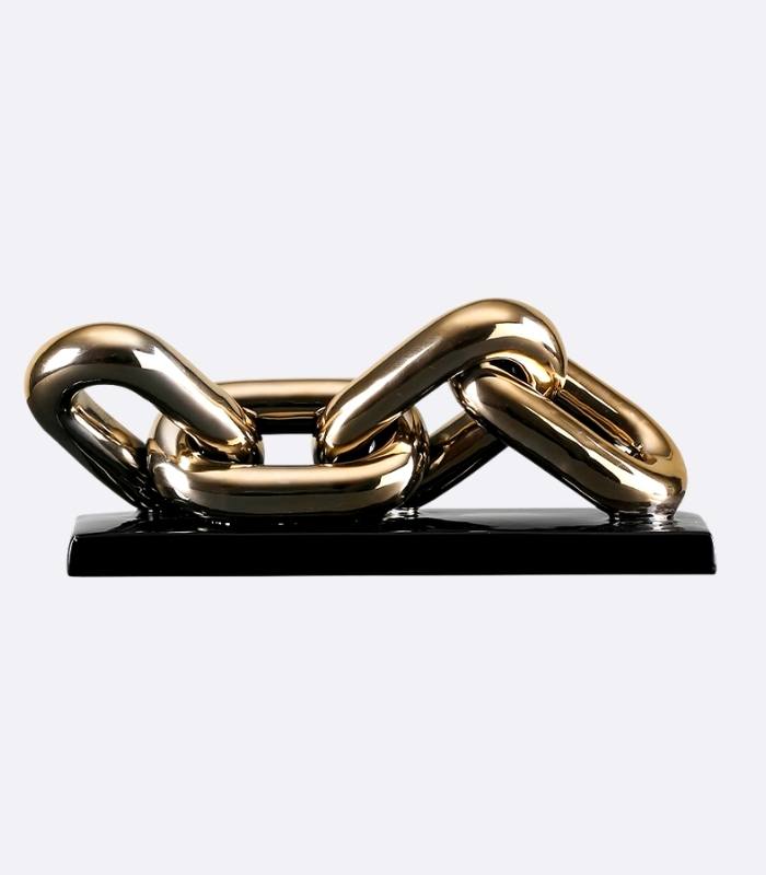 Chain Sculpture Desk Object Porcelain