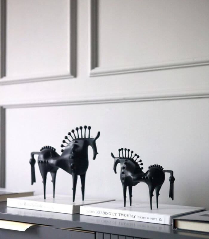 Amaya Abstract Horse Decorative Sculpture Metal Black
