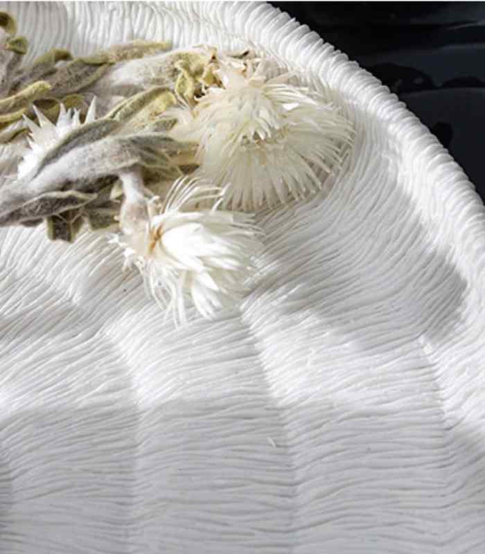 Modern Coral Texture Tray Decor Resin 36 cm White