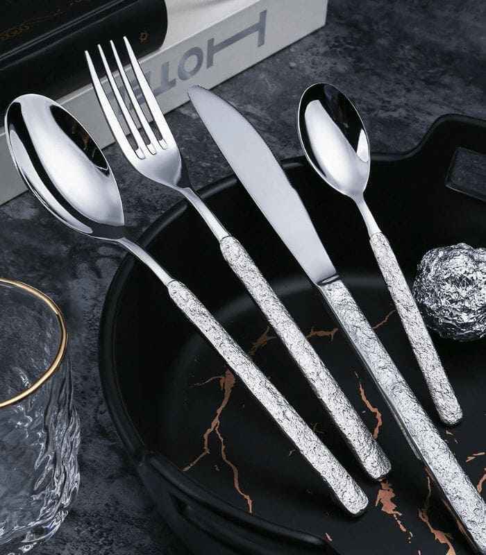 24 pcs Silver Premium Stainless Steel Cutlery Set