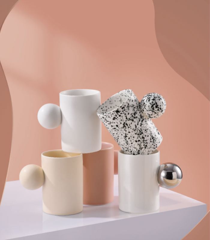 Coffee Cup with Cloud Saucer Tea Mug Ceramic Set Large