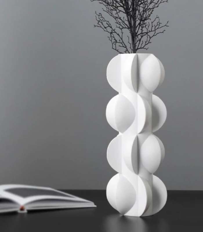 Modern Cylinder Ceramic Tabletop Vase