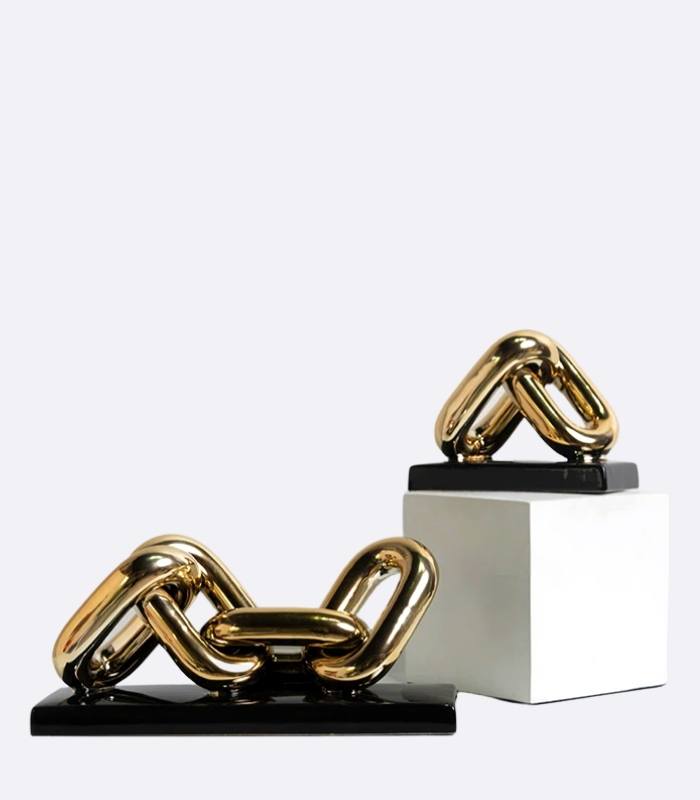 Chain Sculpture Desk Object Porcelain