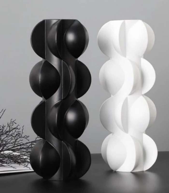 Modern Cylinder Ceramic Tabletop Vase