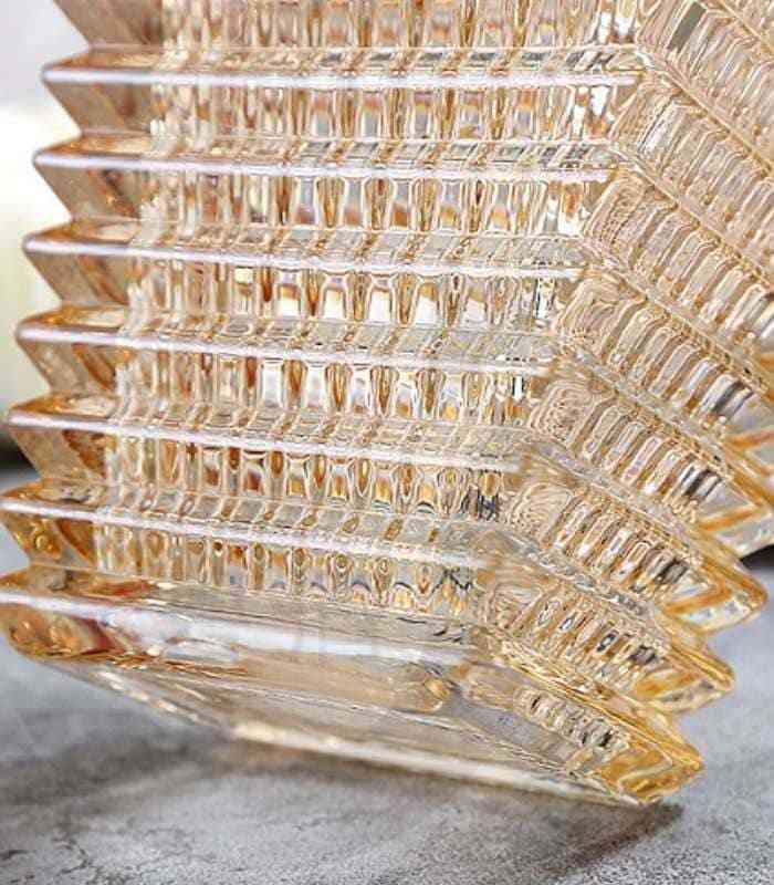 Crystal Glass Tabletop Vase Rectangular 28 cm