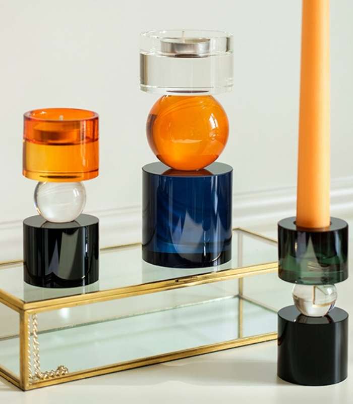 Crystal Candleholder Hollywood Tealight & Pillar Candle Holder 15.5 cm