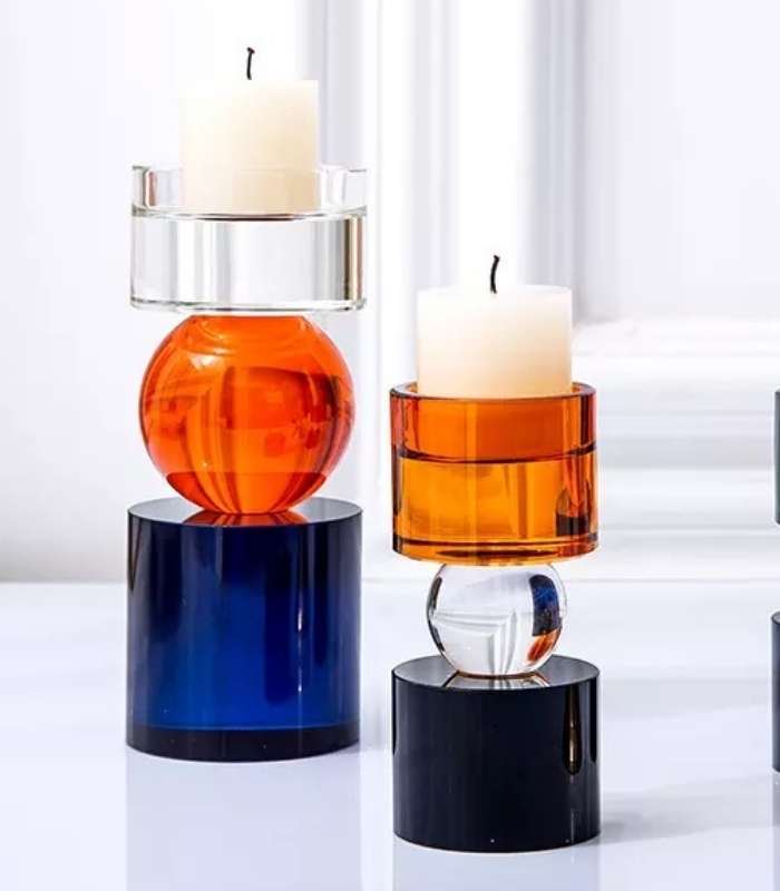 Crystal Candleholder Hollywood Tealight & Pillar Candle Holder 15.5 cm