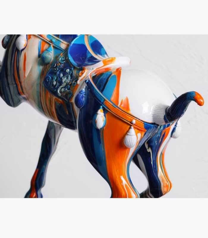 Decorative Sculpture Horse Pride Resin White 35cm