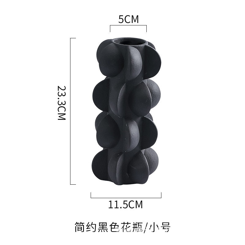 Modern Cylinder Ceramic Tabletop Vase