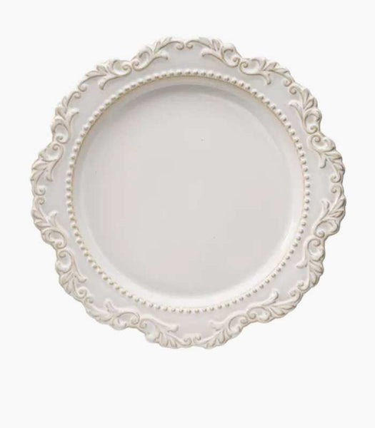 French Baroque Dinner Plates Ceramic Embossed Dinner Tableware - Last ...