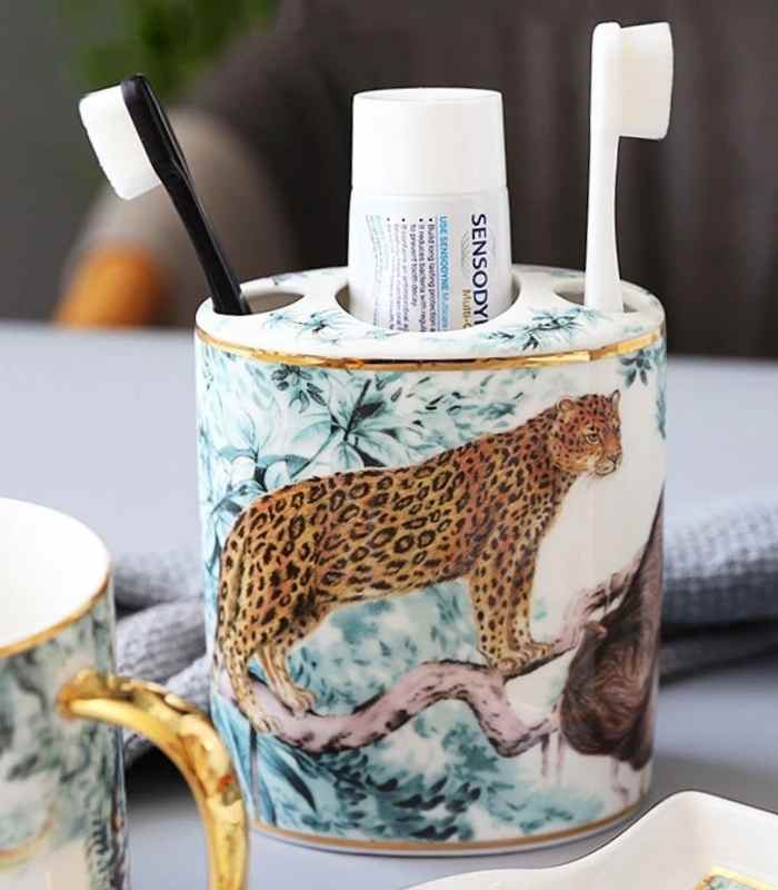 Jungle Inspired Luxury Ceramic Bathroom Set
