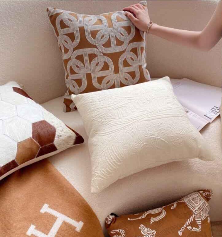 Modern Woven Cushion Cover Embroidered 45x45cm