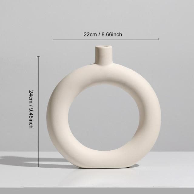 Ceramic Decorative Vase Nordic Style Beige
