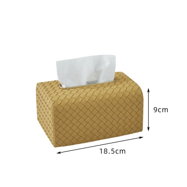 Leather Tissue Box Rectangular  18.5 cm